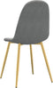 vidaXL - Eetkamerstoelen - 4 - st - fluweel - lichtgrijs