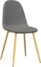 vidaXL - Eetkamerstoelen - 4 - st - fluweel - lichtgrijs