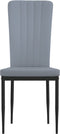 vidaXL - Eetkamerstoelen - 4 - st - fluweel - lichtgrijs