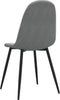 vidaXL - Eetkamerstoelen - 4 - st - fluweel - lichtgrijs