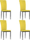 vidaXL - Eetkamerstoelen - 4 - st - fluweel - mosterdgeel