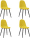 vidaXL - Eetkamerstoelen - 4 - st - fluweel - mosterdgeel