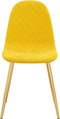 vidaXL - Eetkamerstoelen - 4 - st - fluweel - mosterdgeel