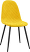 vidaXL - Eetkamerstoelen - 4 - st - fluweel - mosterdgeel