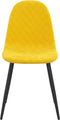 vidaXL - Eetkamerstoelen - 4 - st - fluweel - mosterdgeel