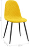 vidaXL - Eetkamerstoelen - 4 - st - fluweel - mosterdgeel