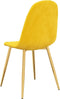 vidaXL - Eetkamerstoelen - 4 - st - fluweel - mosterdgeel