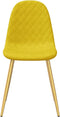 vidaXL - Eetkamerstoelen - 4 - st - fluweel - mosterdgeel