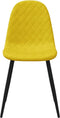 vidaXL - Eetkamerstoelen - 4 - st - fluweel - mosterdgeel