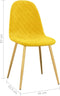 vidaXL - Eetkamerstoelen - 4 - st - fluweel - mosterdgeel