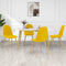 vidaXL - Eetkamerstoelen - 4 - st - fluweel - mosterdgeel