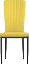 vidaXL - Eetkamerstoelen - 4 - st - fluweel - mosterdgeel
