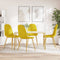 vidaXL - Eetkamerstoelen - 4 - st - fluweel - mosterdgeel