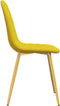 vidaXL - Eetkamerstoelen - 4 - st - fluweel - mosterdgeel