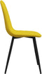 vidaXL - Eetkamerstoelen - 4 - st - fluweel - mosterdgeel