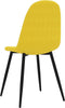 vidaXL - Eetkamerstoelen - 4 - st - fluweel - mosterdgeel