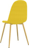 vidaXL - Eetkamerstoelen - 4 - st - fluweel - mosterdgeel