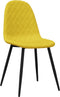 vidaXL - Eetkamerstoelen - 4 - st - fluweel - mosterdgeel