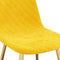 vidaXL - Eetkamerstoelen - 4 - st - fluweel - mosterdgeel