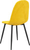 vidaXL - Eetkamerstoelen - 4 - st - fluweel - mosterdgeel