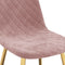 vidaXL - Eetkamerstoelen - 4 - st - fluweel - roze