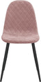 vidaXL - Eetkamerstoelen - 4 - st - fluweel - roze