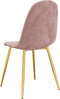 vidaXL - Eetkamerstoelen - 4 - st - fluweel - roze