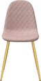 vidaXL - Eetkamerstoelen - 4 - st - fluweel - roze