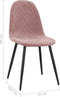 vidaXL - Eetkamerstoelen - 4 - st - fluweel - roze