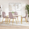 vidaXL - Eetkamerstoelen - 4 - st - fluweel - roze