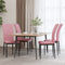 vidaXL - Eetkamerstoelen - 4 - st - fluweel - roze