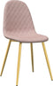 vidaXL - Eetkamerstoelen - 4 - st - fluweel - roze