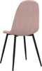vidaXL - Eetkamerstoelen - 4 - st - fluweel - roze