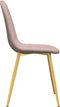 vidaXL - Eetkamerstoelen - 4 - st - fluweel - roze