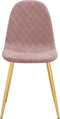 vidaXL - Eetkamerstoelen - 4 - st - fluweel - roze
