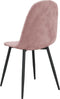vidaXL - Eetkamerstoelen - 4 - st - fluweel - roze