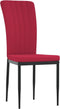vidaXL - Eetkamerstoelen - 4 - st - fluweel - wijnrood