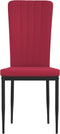 vidaXL - Eetkamerstoelen - 4 - st - fluweel - wijnrood
