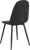 vidaXL - Eetkamerstoelen - 4 - st - fluweel - zwart