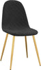 vidaXL - Eetkamerstoelen - 4 - st - fluweel - zwart