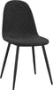 vidaXL - Eetkamerstoelen - 4 - st - fluweel - zwart