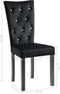 vidaXL - Eetkamerstoelen - 4 - st - fluweel - zwart