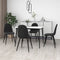vidaXL - Eetkamerstoelen - 4 - st - fluweel - zwart