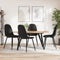 vidaXL - Eetkamerstoelen - 4 - st - fluweel - zwart