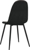 vidaXL - Eetkamerstoelen - 4 - st - fluweel - zwart