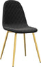 vidaXL - Eetkamerstoelen - 4 - st - fluweel - zwart