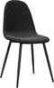 vidaXL - Eetkamerstoelen - 4 - st - fluweel - zwart