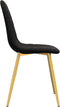 vidaXL - Eetkamerstoelen - 4 - st - fluweel - zwart