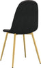 vidaXL - Eetkamerstoelen - 4 - st - fluweel - zwart