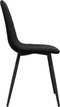 vidaXL - Eetkamerstoelen - 4 - st - fluweel - zwart